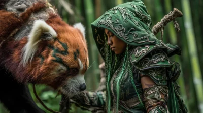 Drow Ranger and Red Panda