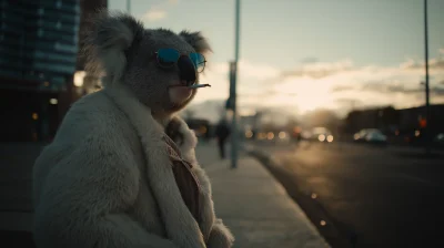 Stylish Koala Music Video Frame