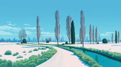Winter to Spring Landscape