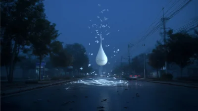 Suspended Milk Drop