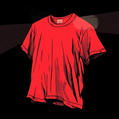 Red T-Shirt in Sunlight