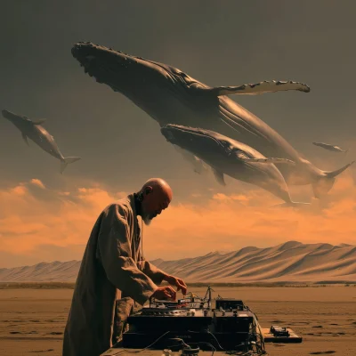 Desert DJ with Airborne Whales
