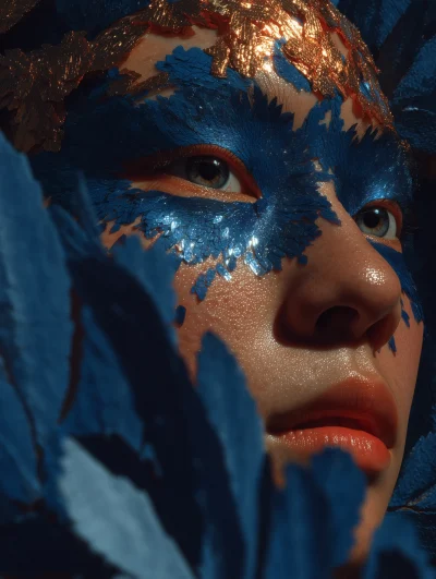 Sparkling Blue Crystal Makeup