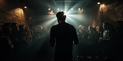 Silhouette at Comedy Night