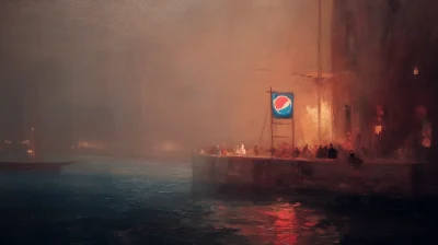 Pepsi Cola Sign at the Water