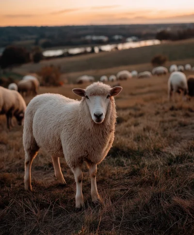 Sheep at Sunset