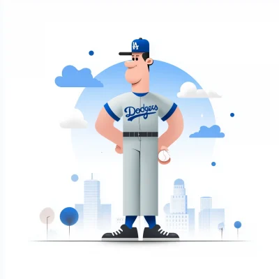 Dodgers Character Clipart