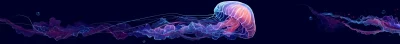 Glowing Jellyfish in Blue Water