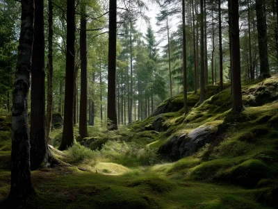 Calm Norway Forest