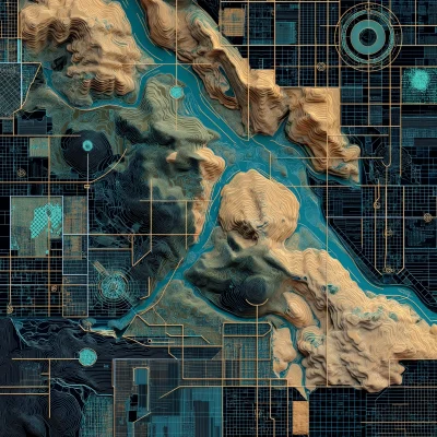 Futuristic Digital Landscape