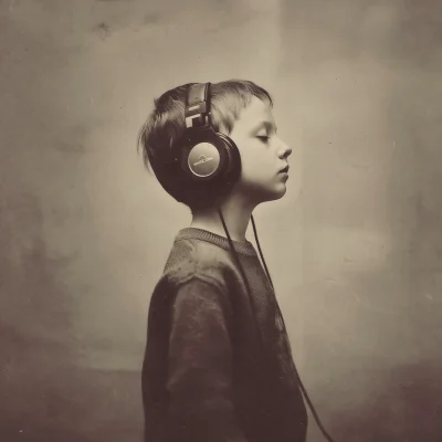 Boy Listening to Music