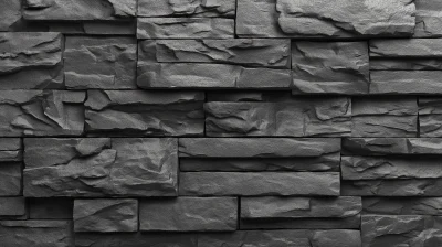 Dark Matte Stone Wall