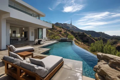 Luxury Terrace with Hollywood View