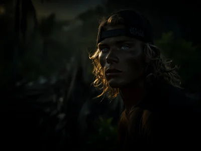 Realistic Portrait of a Young American