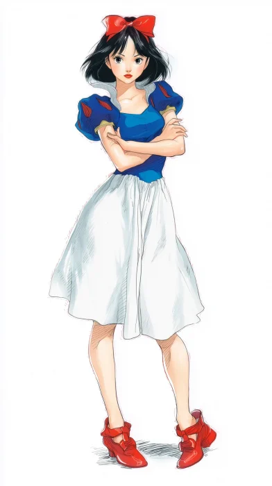 Snow White Confidently Stands