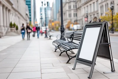 Urban Blank Sign Board