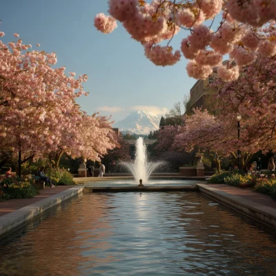 Cherry Blossoms at Seattle University