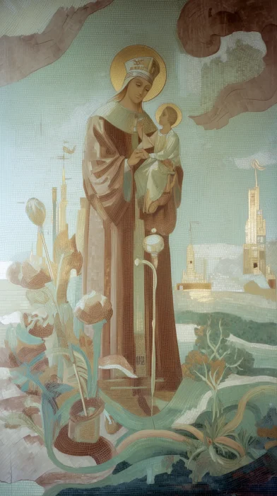 Fresco of Saint Maria of Vilnius