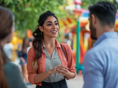 Manager Discussing with Employees