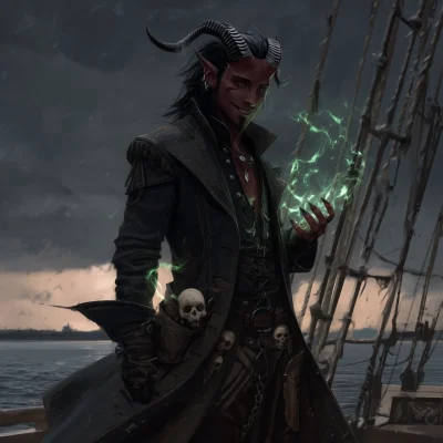 Mocking Pirate Tiefling