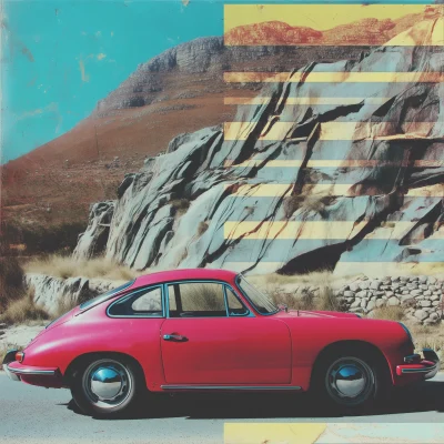 Classic Porsche on Mountain Road