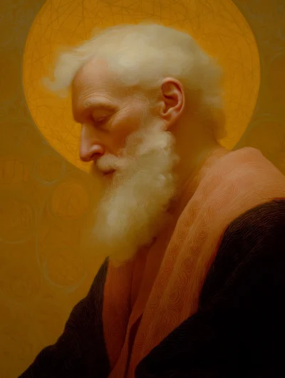 Meditating Kabbalistic Sage