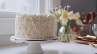 White Frosted Cake