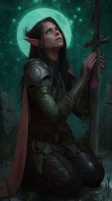 Moonlit Elven Warrior