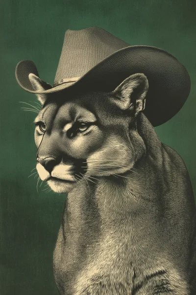 Vintage Cougar Poster