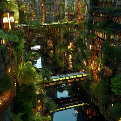 Futuristic Japanese Cityscape