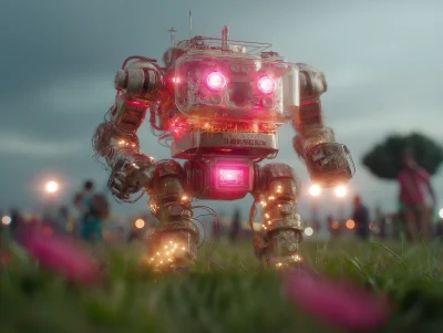 Giant Robot on the Battlefield