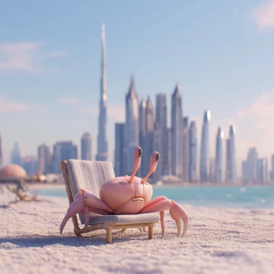 Cute Crab on the Beach