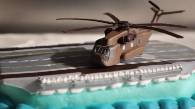 Chocolate CH 53 on Ice Cream Cake