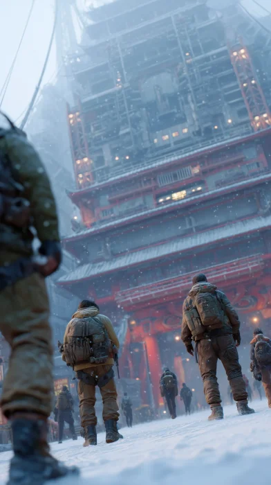 Armored Warriors in Snow