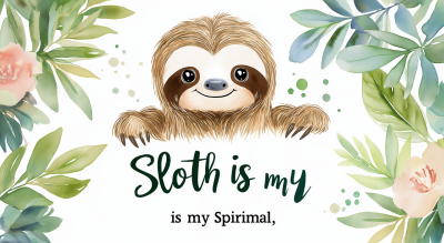 Cute Baby Sloth Clipart