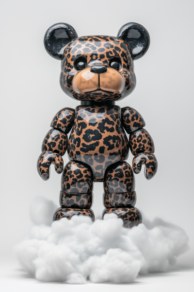 Leopard Print BearBrick Sculpture