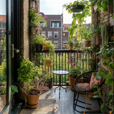 Amsterdam Balcony with Plants