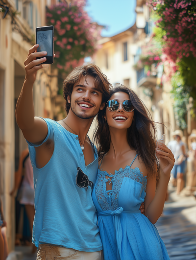 Couple Selfie on Sycamore Street