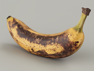 Realistic Banana on Neutral Background