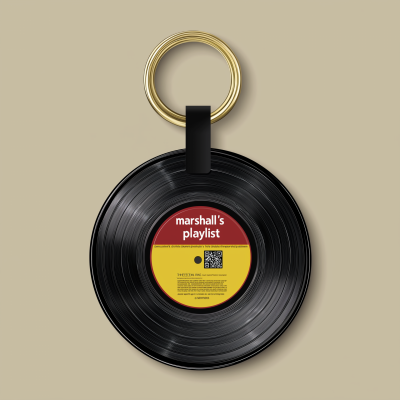 Vinyl Record Keychain Design