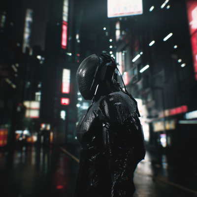 Cyberpunk Humanoid Drone