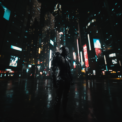 Cyberpunk Humanoid Drone
