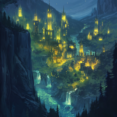 Glowing Towers Town