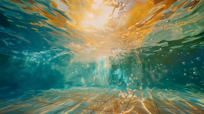 Shimmering Underwater Reflection