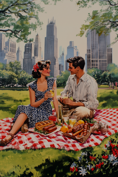 Retro Picnic in Central Park