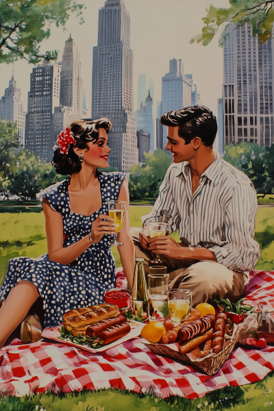 Retro Picnic in Central Park
