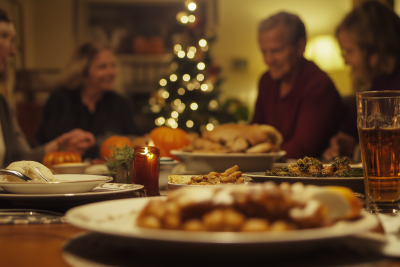 Thanksgiving Dinner Close Up