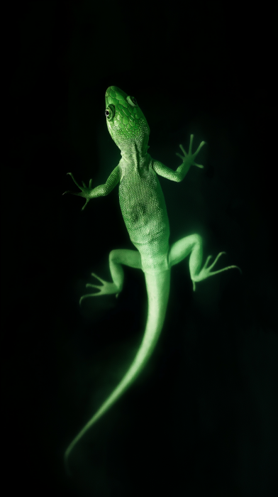 Ghostly Green Lizard