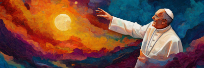 Joyful Mural of Pope Francis