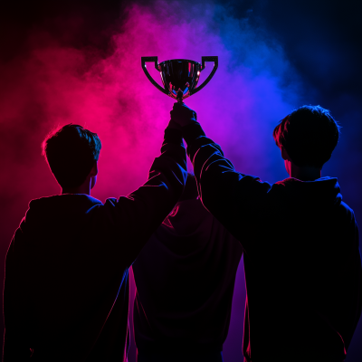 Gamers Celebrating Victory